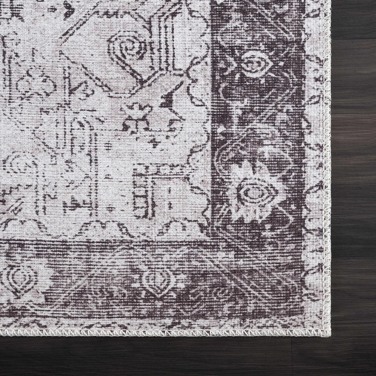 Rosman Gray Washable Area Rug, photo 8 of 17