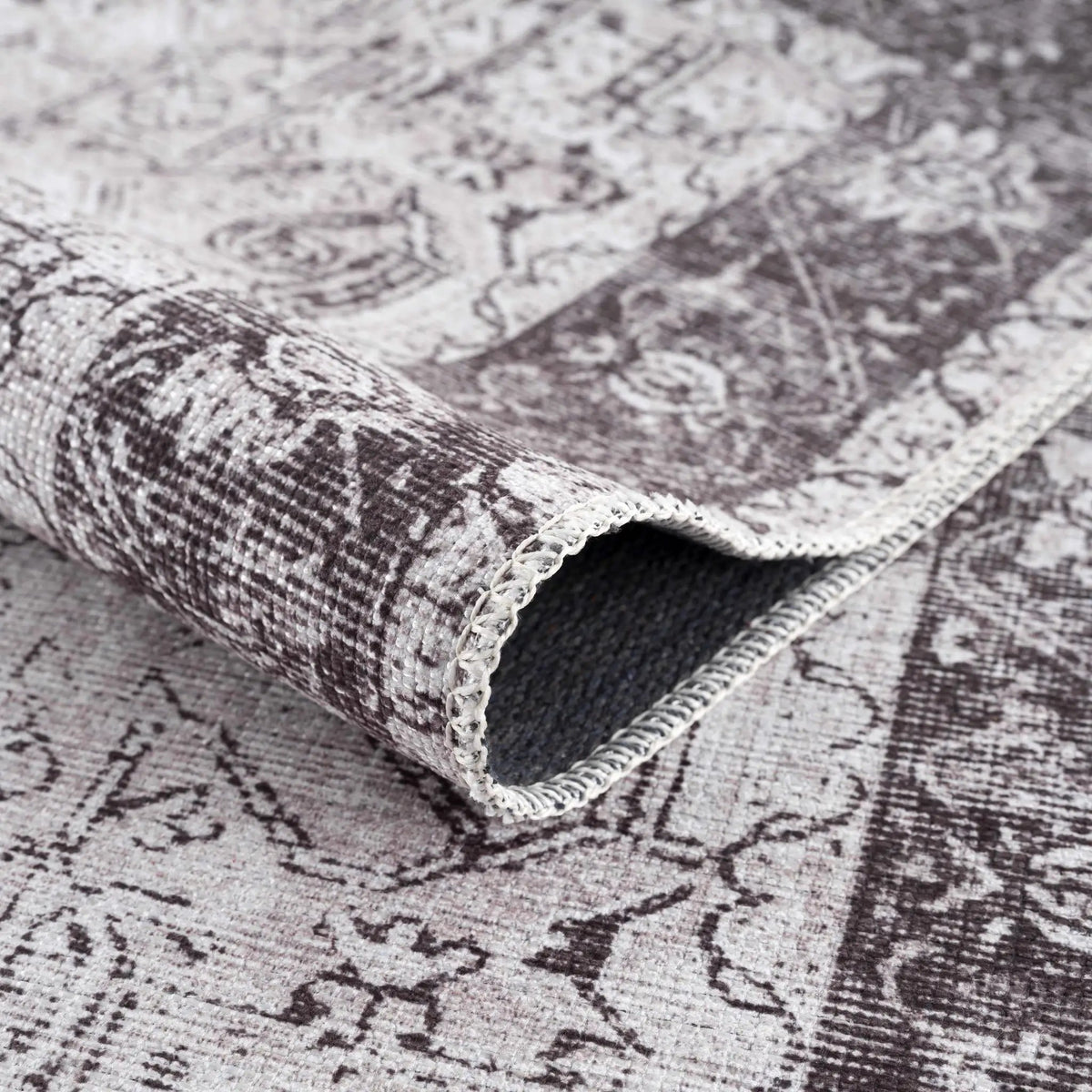 Rosman Gray Washable Area Rug, photo 5 of 17