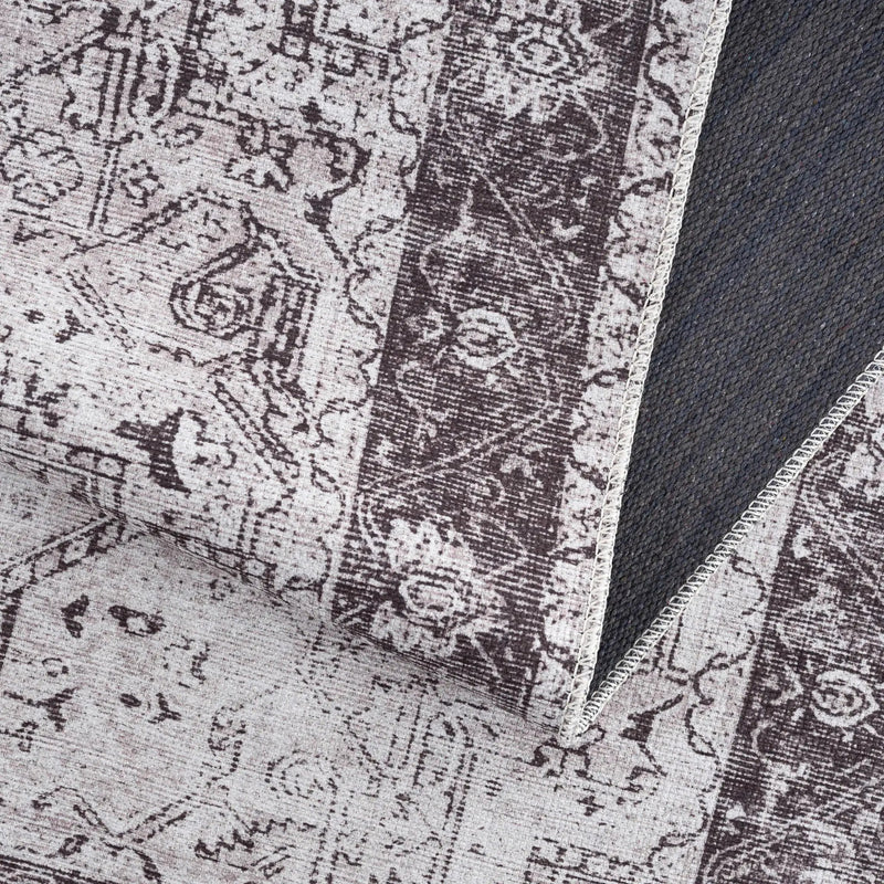 Rosman Gray Washable Area Rug by Hauteloom