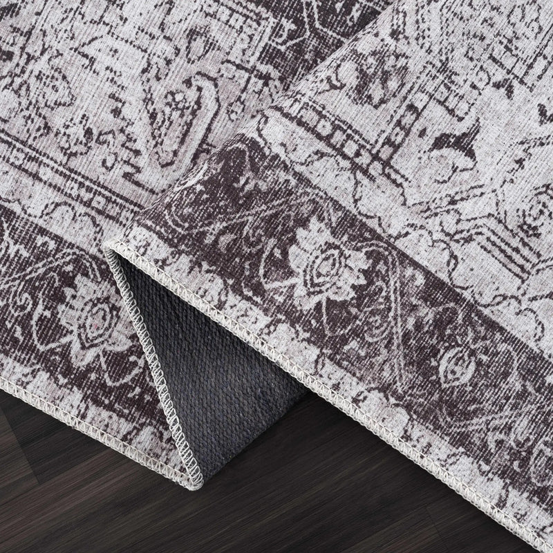 Rosman Gray Washable Area Rug by Hauteloom