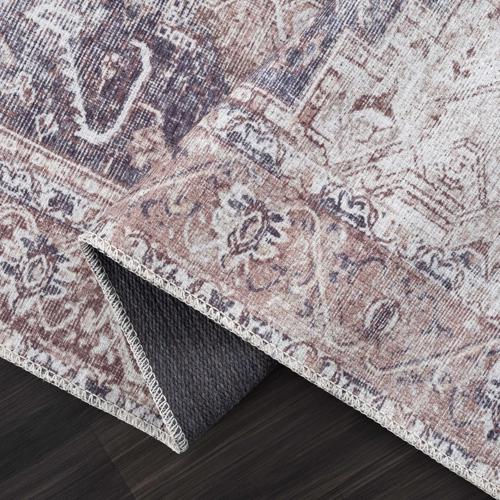 Beige Rosman Washable Area Rug by Hauteloom
