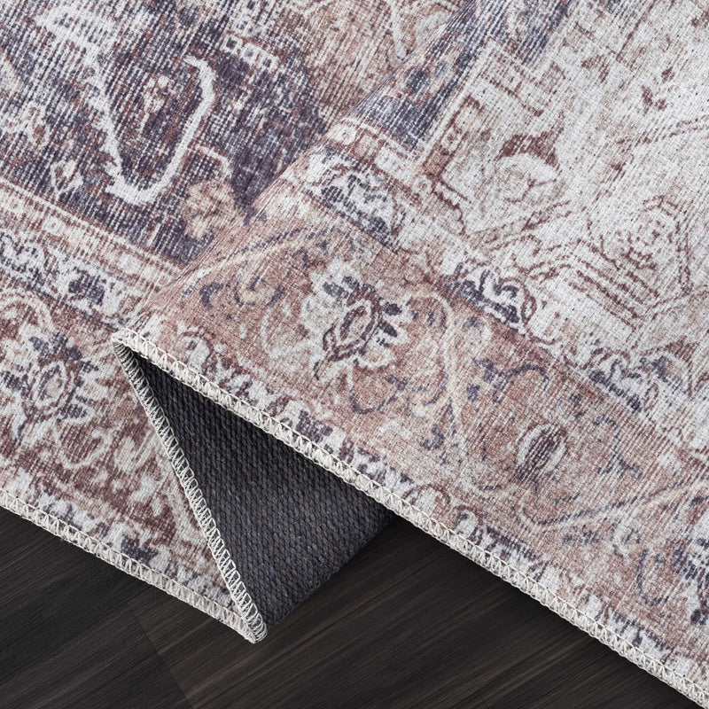 Beige Rosman Washable Area Rug by Hauteloom