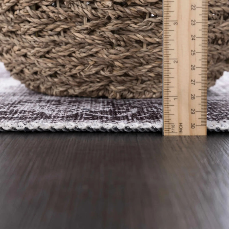 Rosman Gray Washable Area Rug by Hauteloom