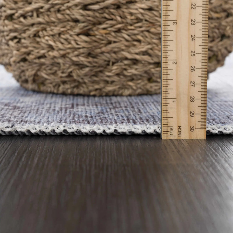 Aqua Rosman Washable Area Rug by Hauteloom