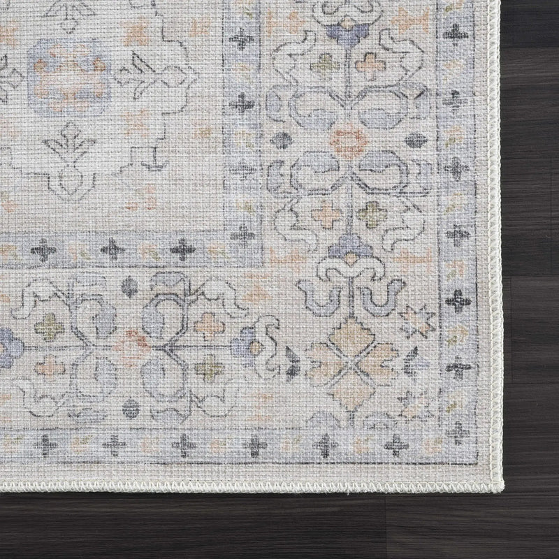 Beige Beckett Vintage Washable Area Rug by Hauteloom