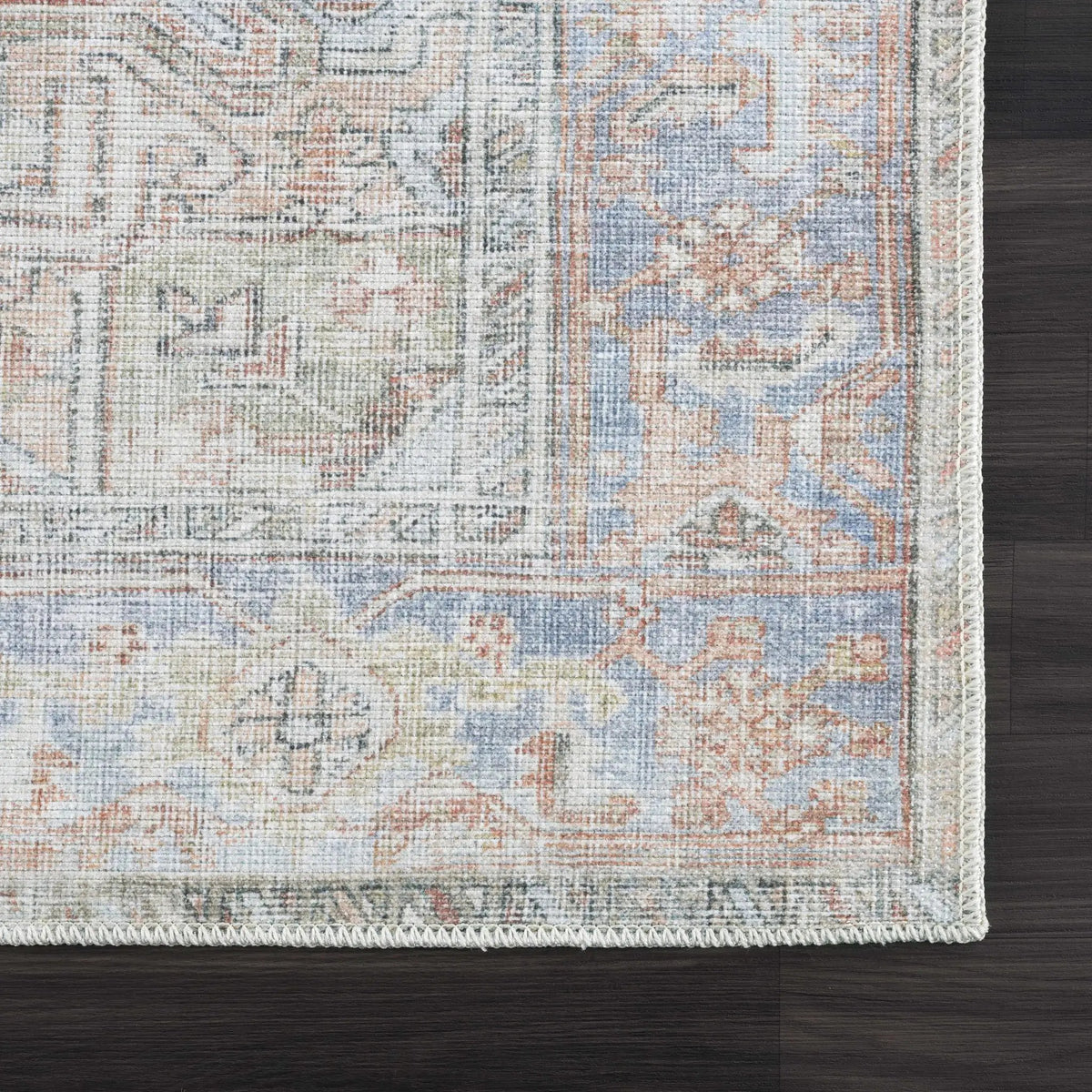Maayon Medallion Rust Washable Area Rug, photo 11 of 22