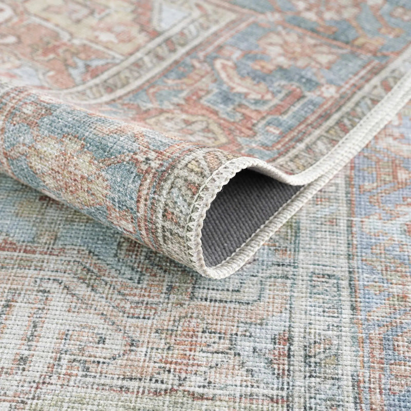 Maayon Medallion Rust Washable Area Rug by Hauteloom