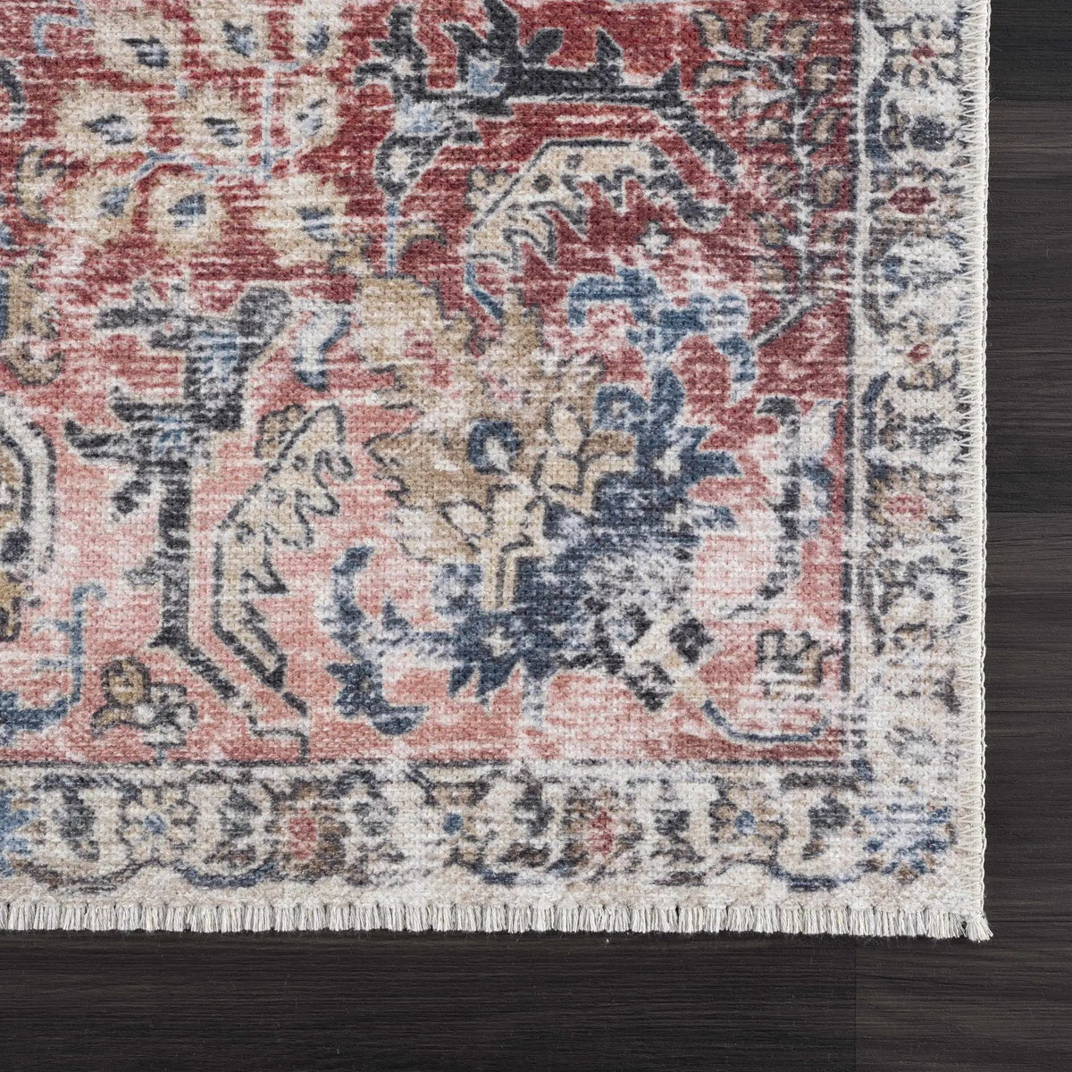 Burgundy Holi-2303 Washable Area Rug, photo 9 of 19