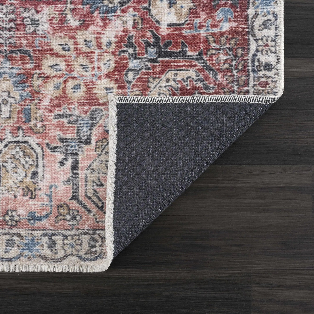 Burgundy Holi-2303 Washable Area Rug, photo 5 of 19