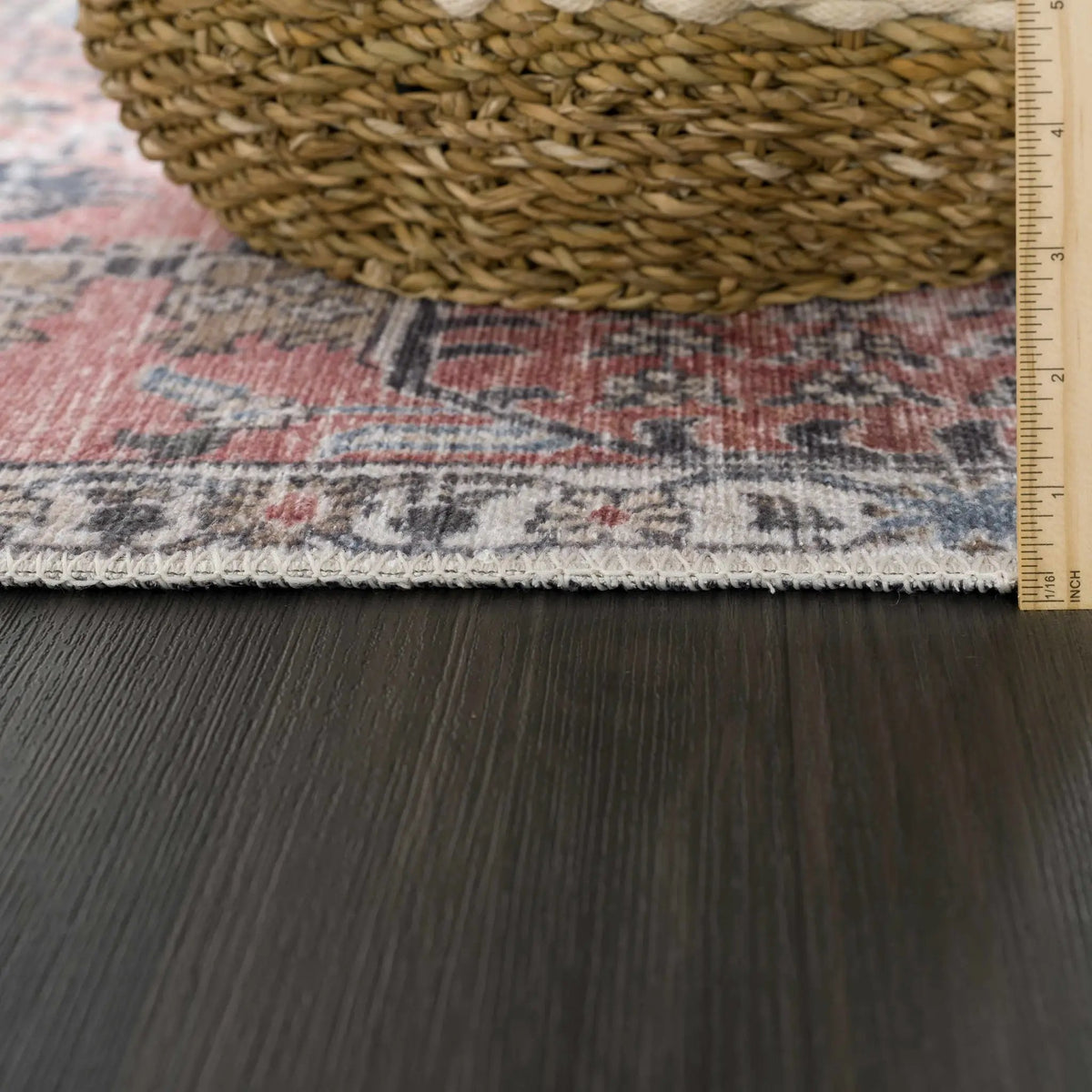 Burgundy Holi-2303 Washable Area Rug, photo 11 of 19