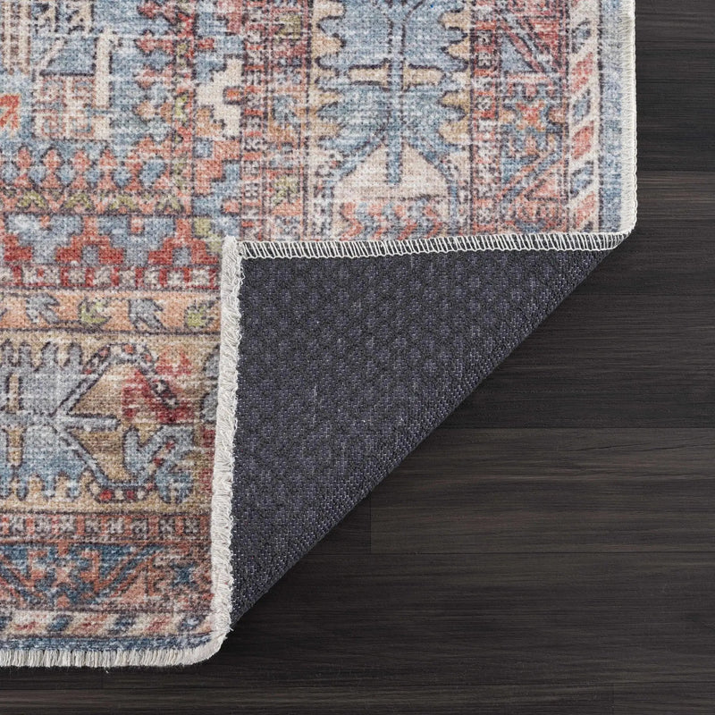 Burnt Orange Holi-2300 Washable Area Rug by Hauteloom