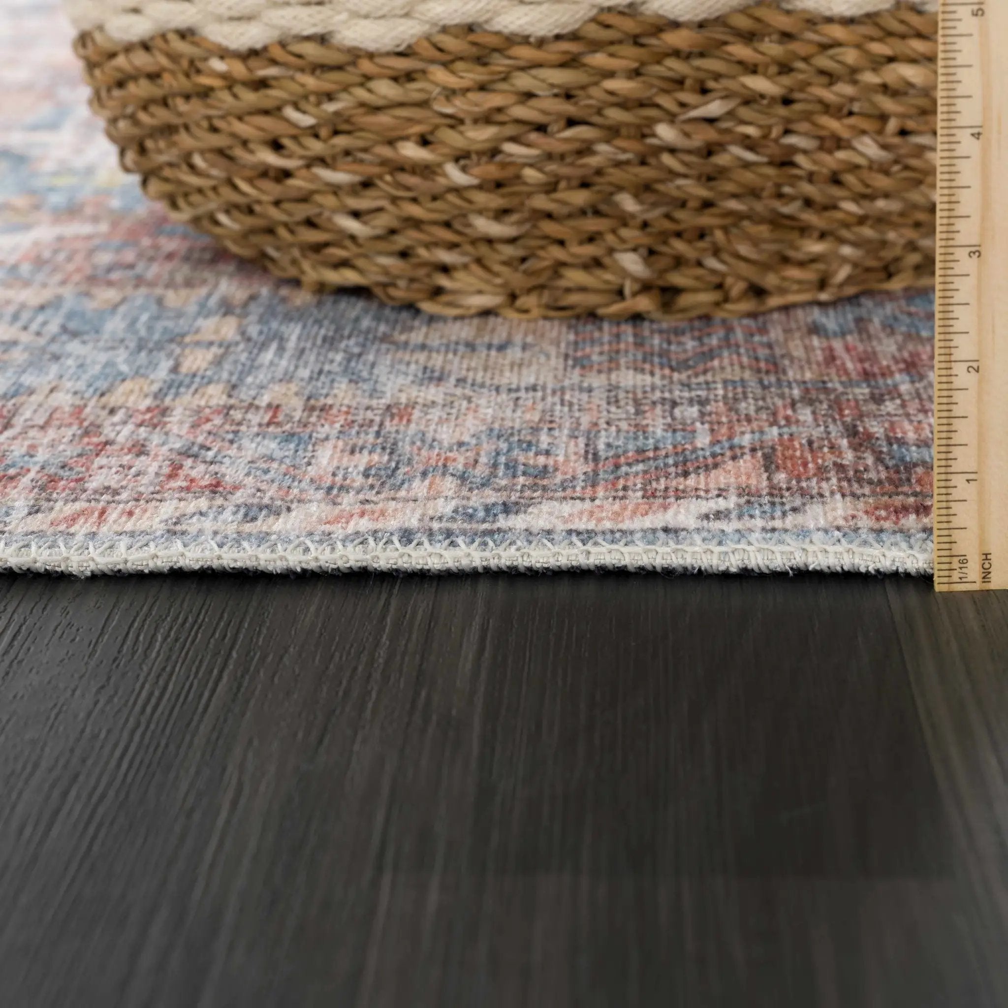Burnt Orange Holi-2300 Washable Area Rug by Hauteloom