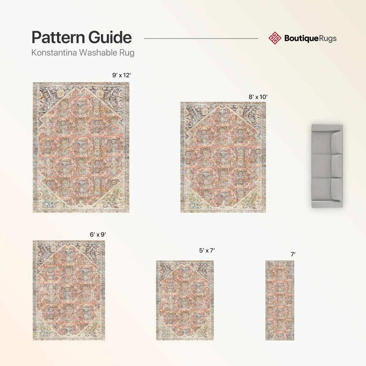 Konstantina Washable Area Rug - Clearance, photo 17 of 18