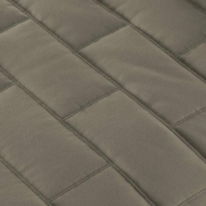 King/Cal King Modern Brick Stitch Microfiber Reversible 3 Piece Comforter Set in Taupe by HomePacific