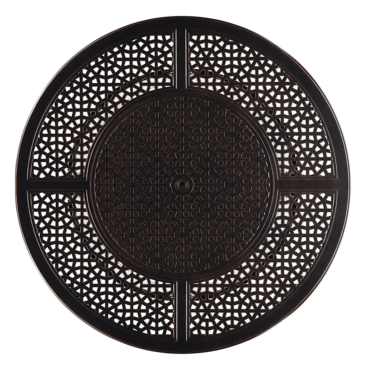 Aluminum 44-in Round Propane Fire Table with Beads, Covers and Lid by Sharicks