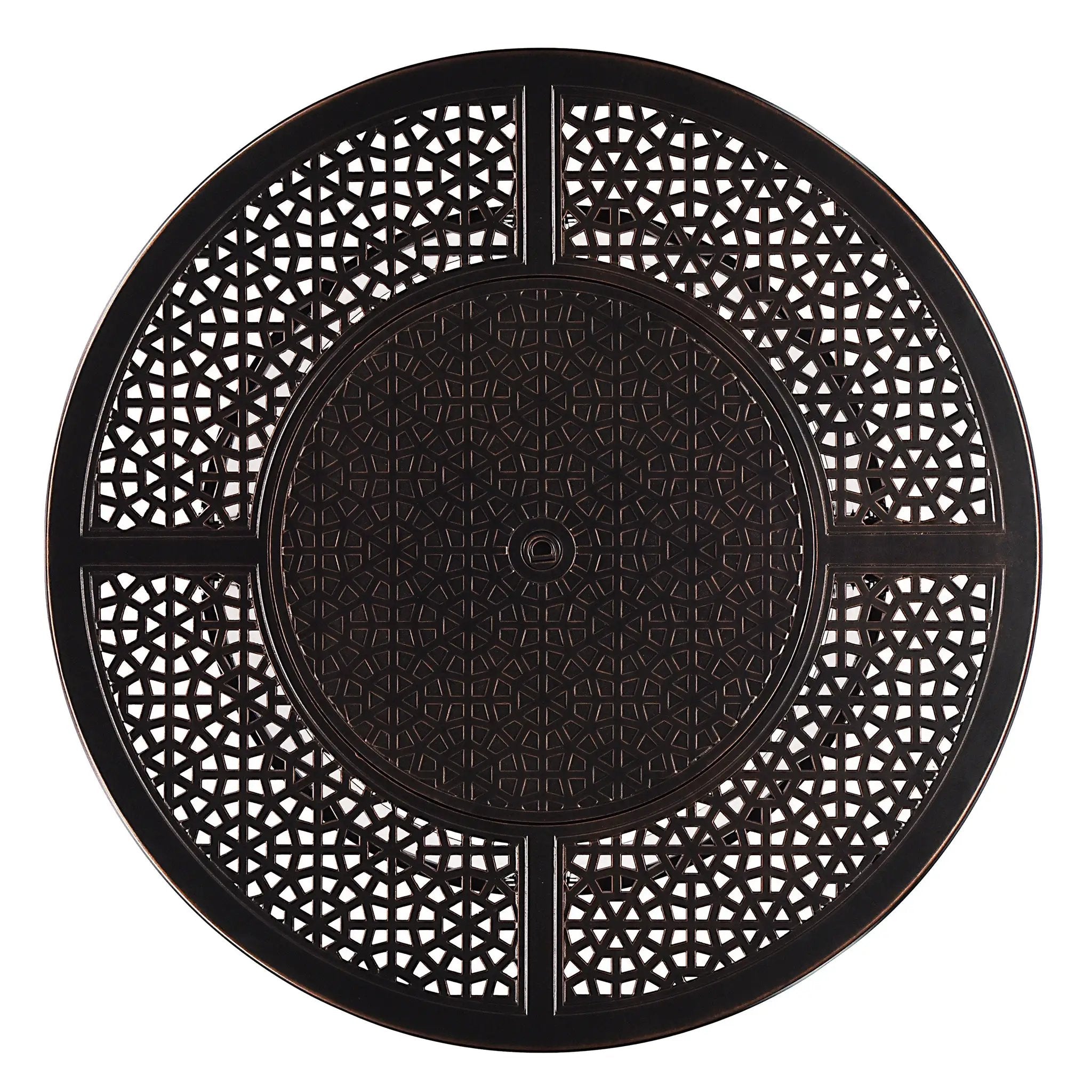 Aluminum 44-in Round Propane Fire Table with Beads, Covers and Lid by Sharicks