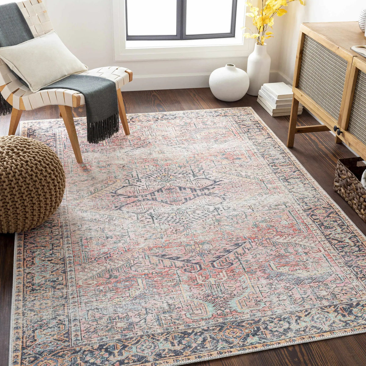 Dunsha Boutique Washable Area Rug - Clearance, installed in a room 2