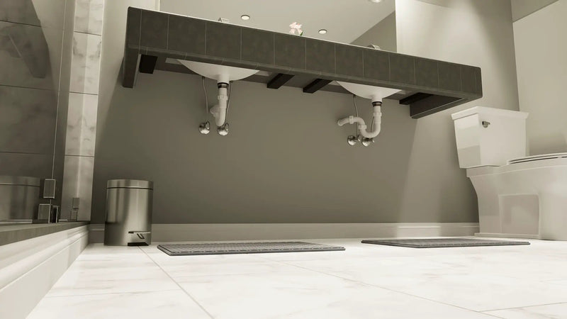 The Original Floating Bathroom Vanity Kit™ with wedi® & Original Vanity Bracket® by The Original Granite Bracket