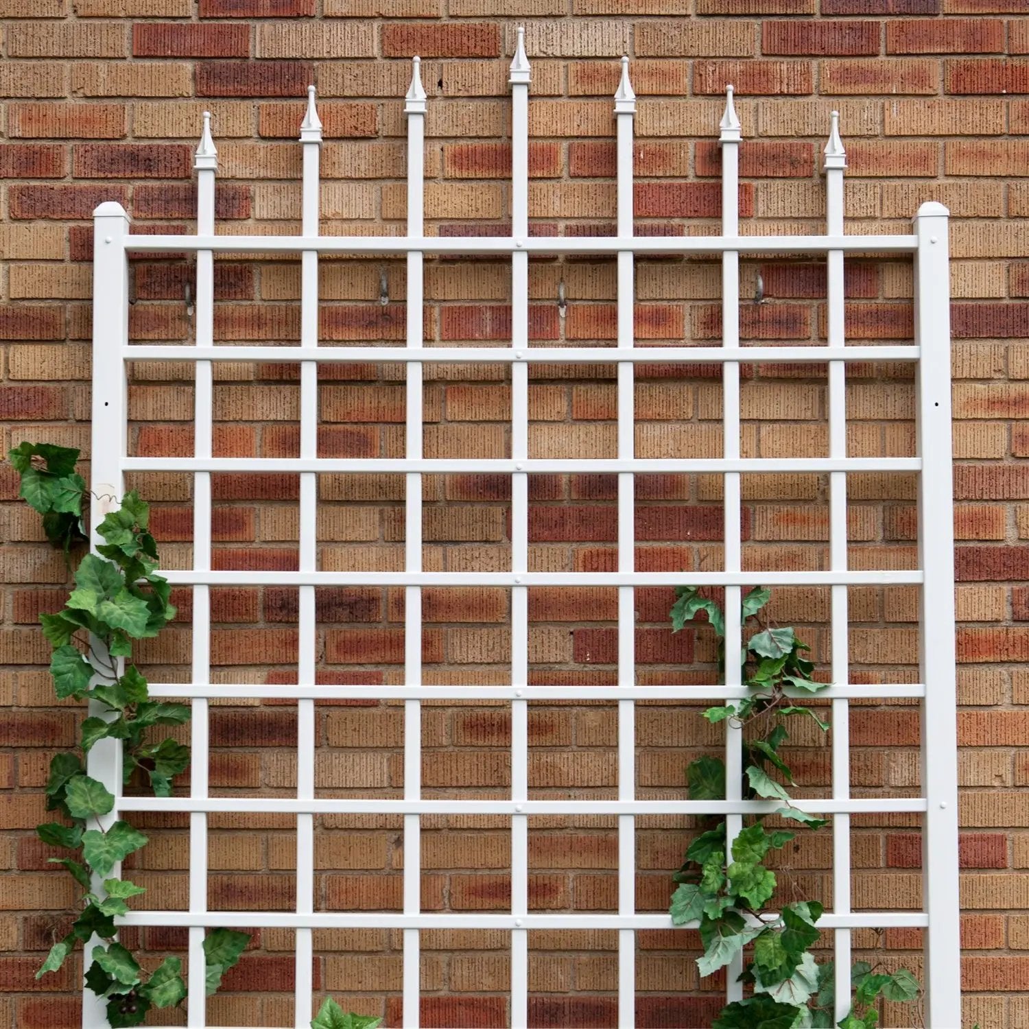 8 Ft Wall Mounted Trellis in White Vinyl - Made in USA by HomePacific