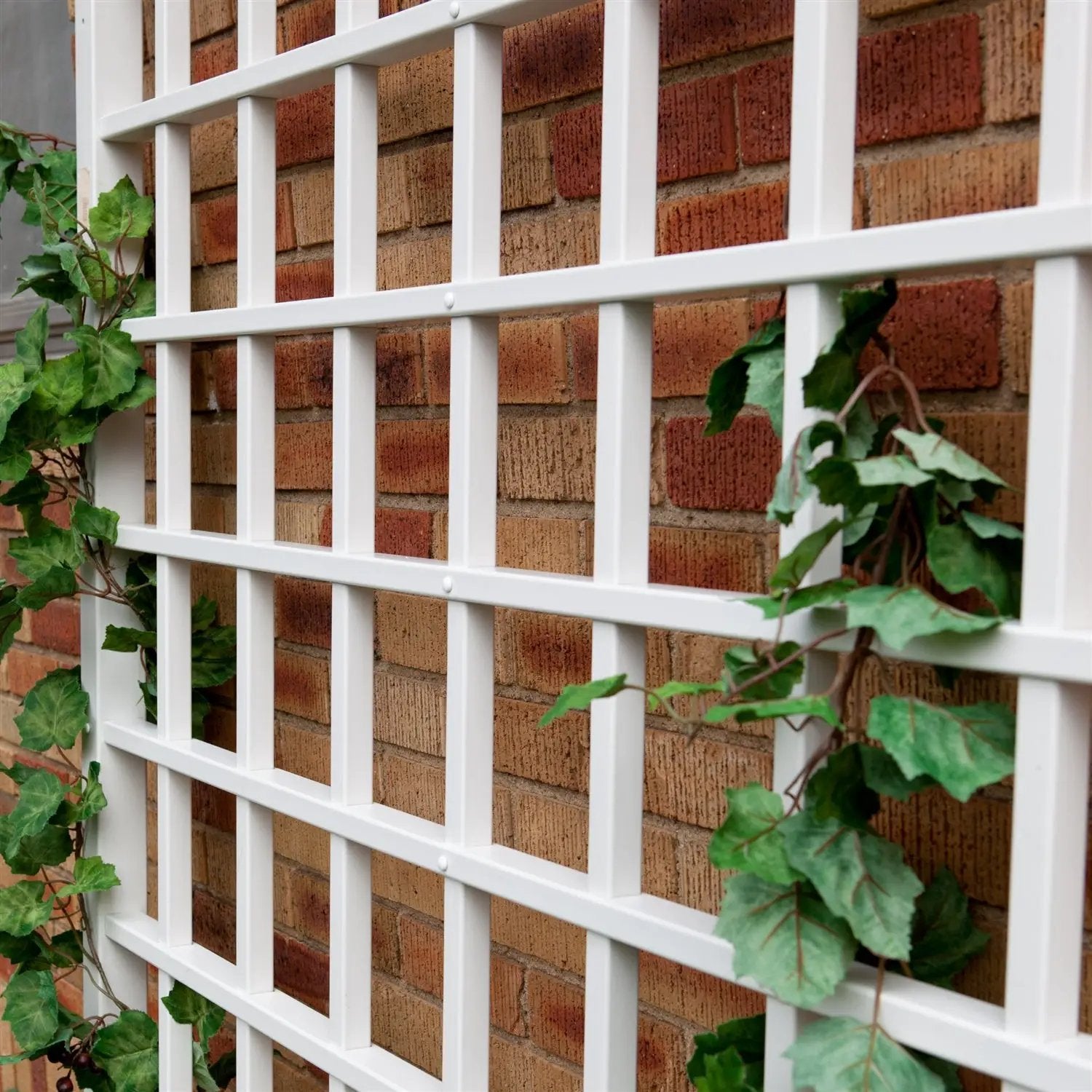 8 Ft Wall Mounted Trellis in White Vinyl - Made in USA by HomePacific