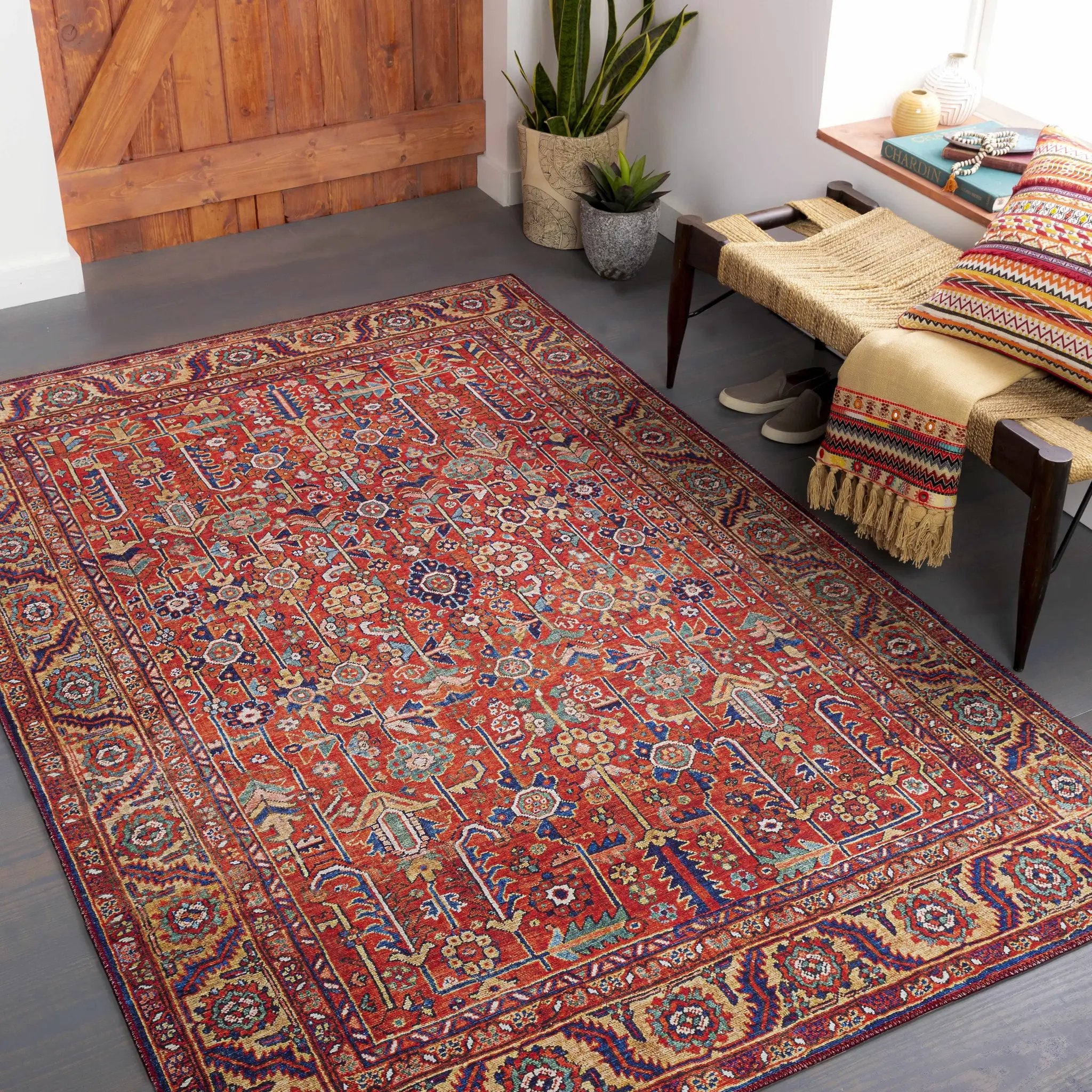 Edwardsburg Traditional Red Rug by Boutique Rugs