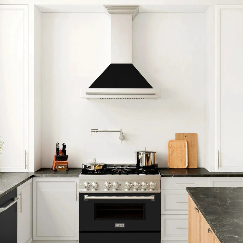 ZLINE 36" Stainless Range Hood Shell, Stainless Handle KB4STX-BLM-36 by Farmhouse Kitchen and Bath