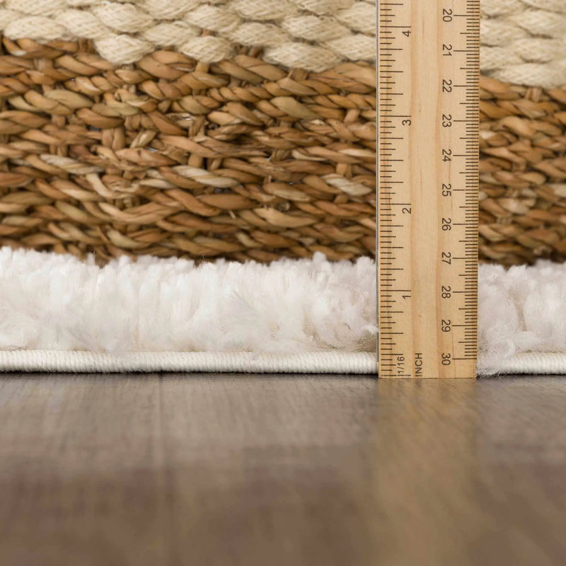 Trunding Plush Area Rug in Light Beige by Hauteloom
