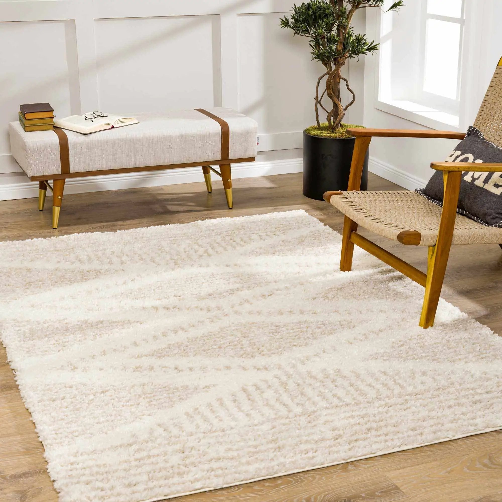 Hauteloom Trunding Plush Rug - Light Beige by Boutique Rugs