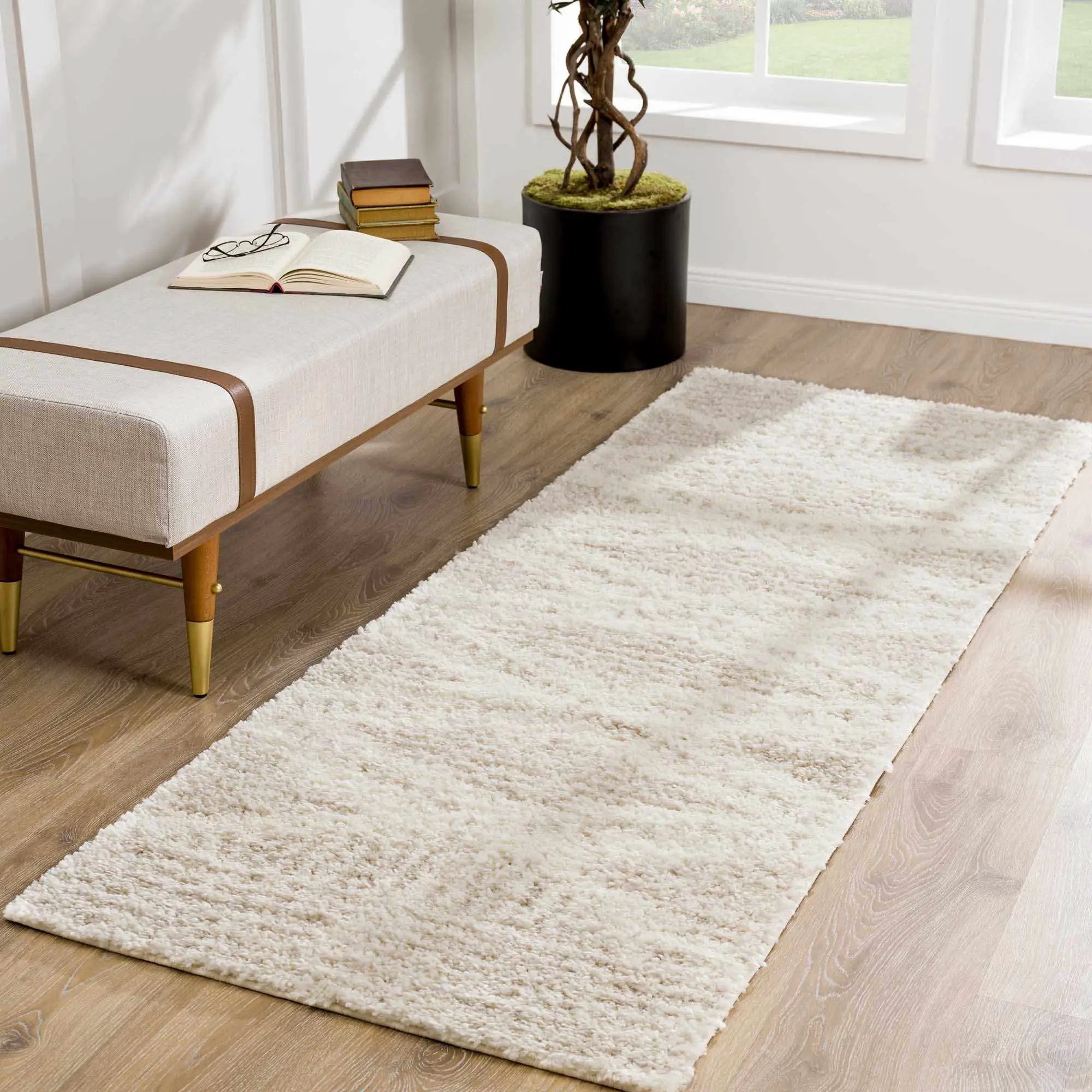 Hauteloom Trunding Plush Rug - Light Beige by Boutique Rugs