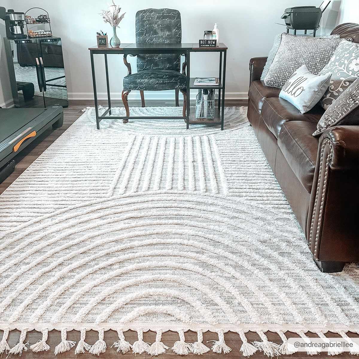 Dauin 3D Rainbow Area Rug with Tassels by Boutique Rugs