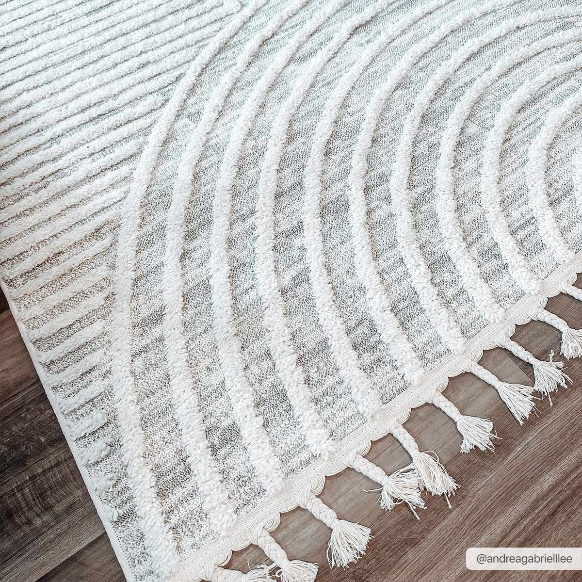 Dauin 3D Rainbow Area Rug with Tassels by Boutique Rugs
