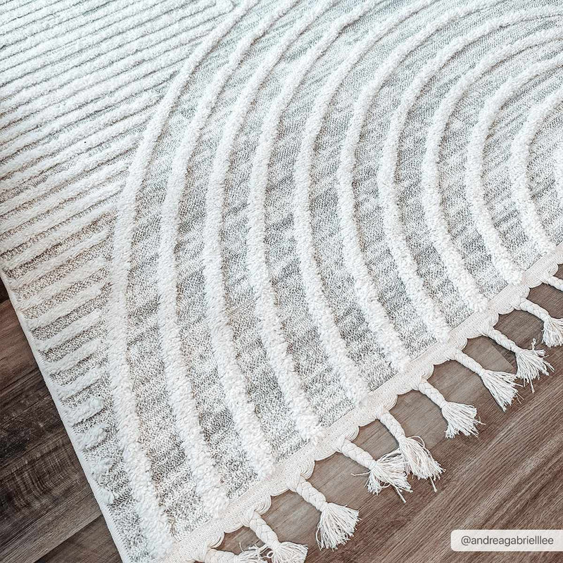 Dauin 3D Rainbow Area Rug with Tassels by Boutique Rugs