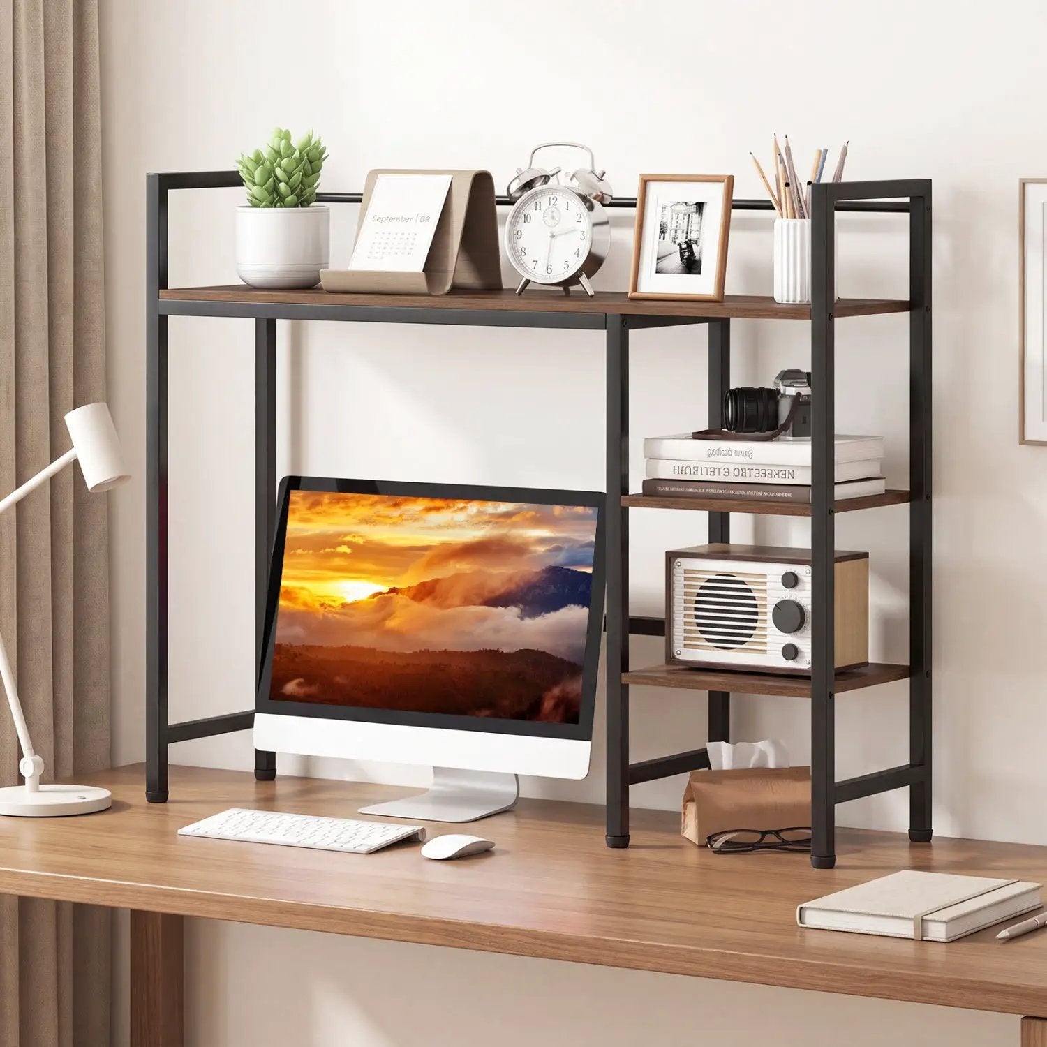 Desktop Bookshelf 38.5" with Storage Display Rack by DirectDeals