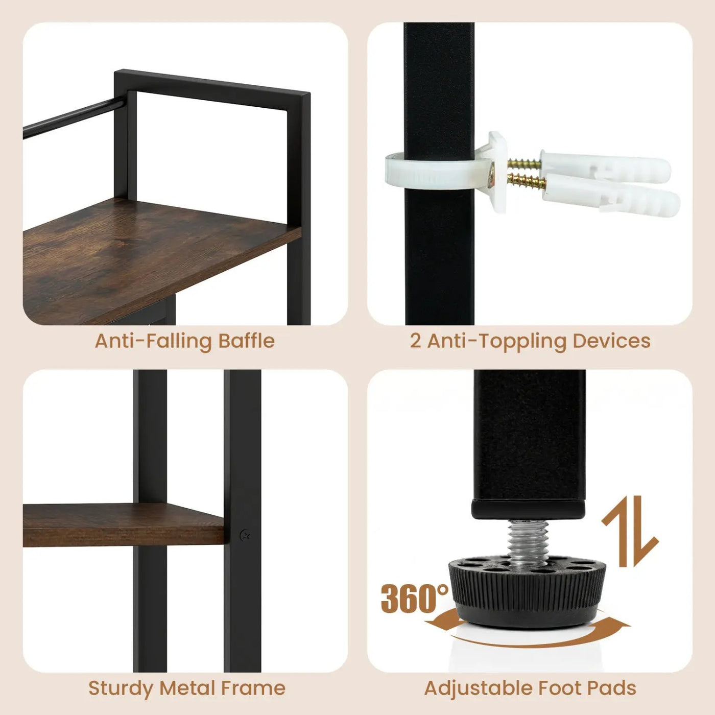 Desktop Bookshelf 38.5" with Storage Display Rack by DirectDeals