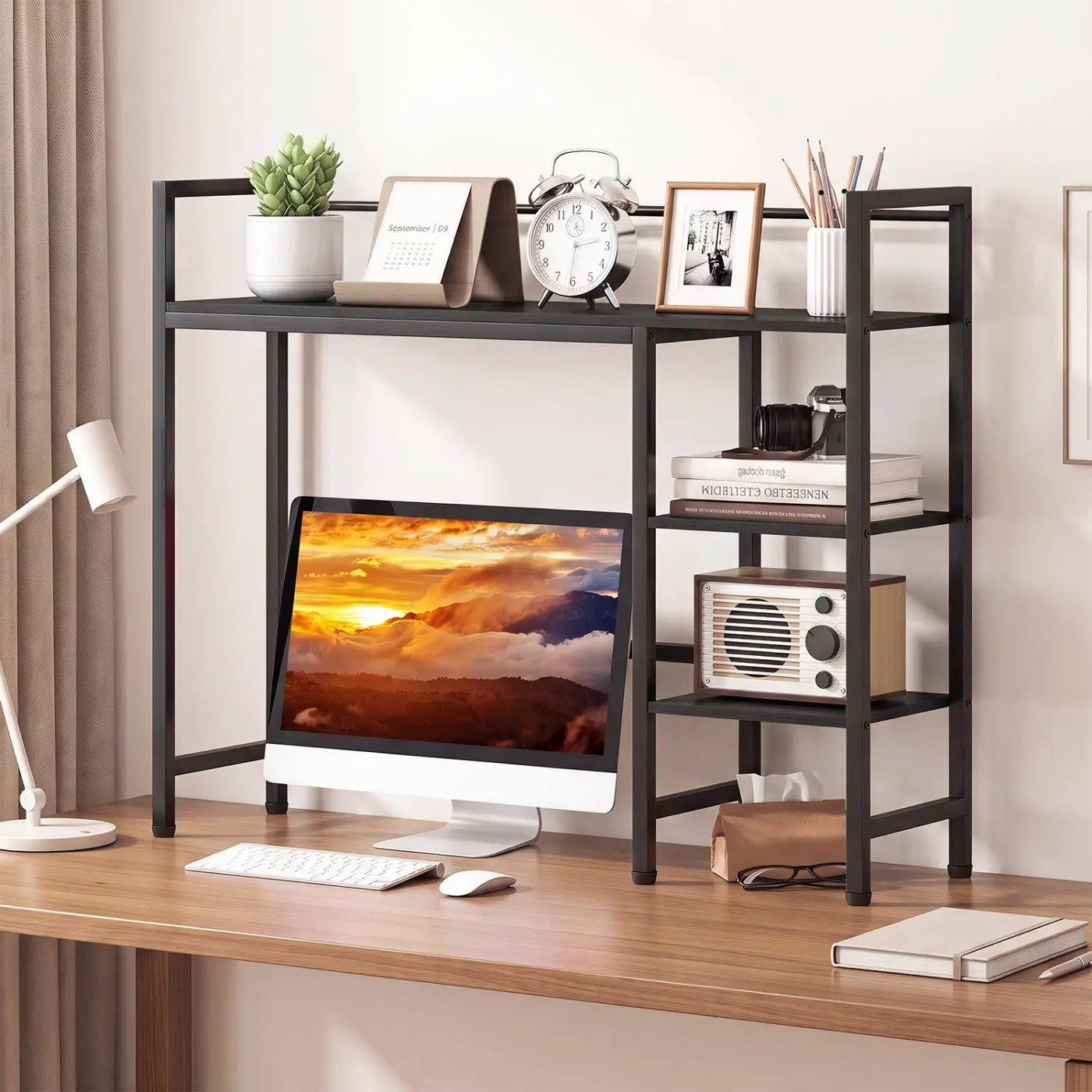 Desktop Bookshelf 38.5" with Storage Display Rack by DirectDeals