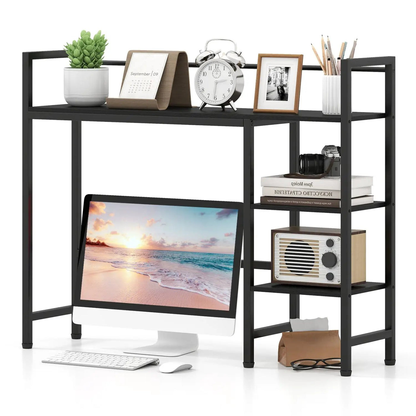 Desktop Bookshelf 38.5" with Storage Display Rack by DirectDeals