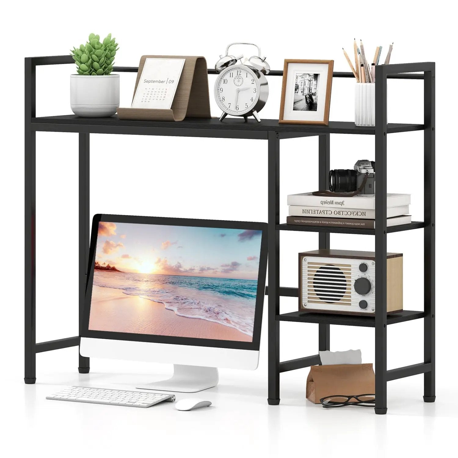 Desktop Bookshelf 38.5" with Storage Display Rack by DirectDeals