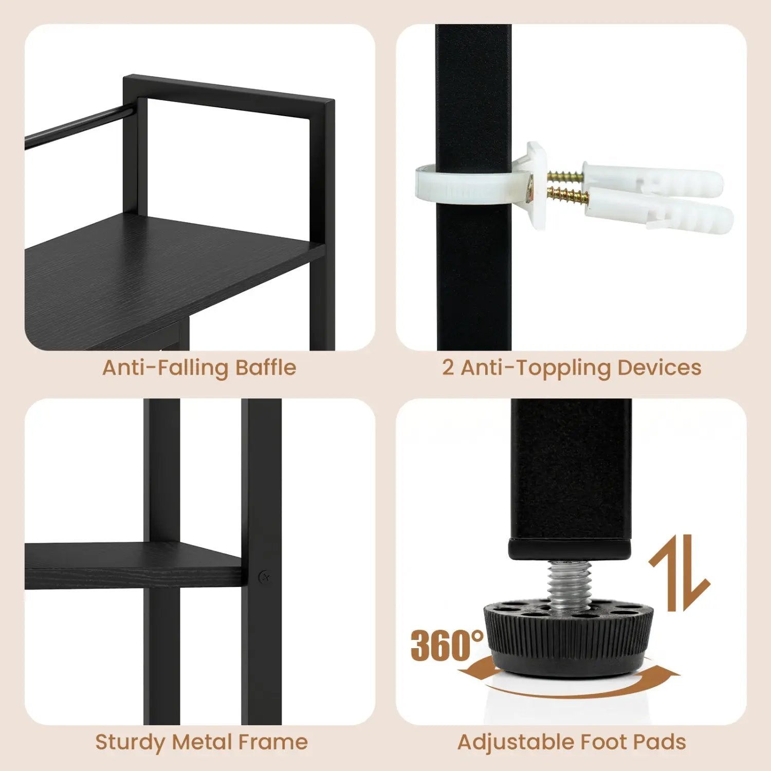 Desktop Bookshelf 38.5" with Storage Display Rack by DirectDeals