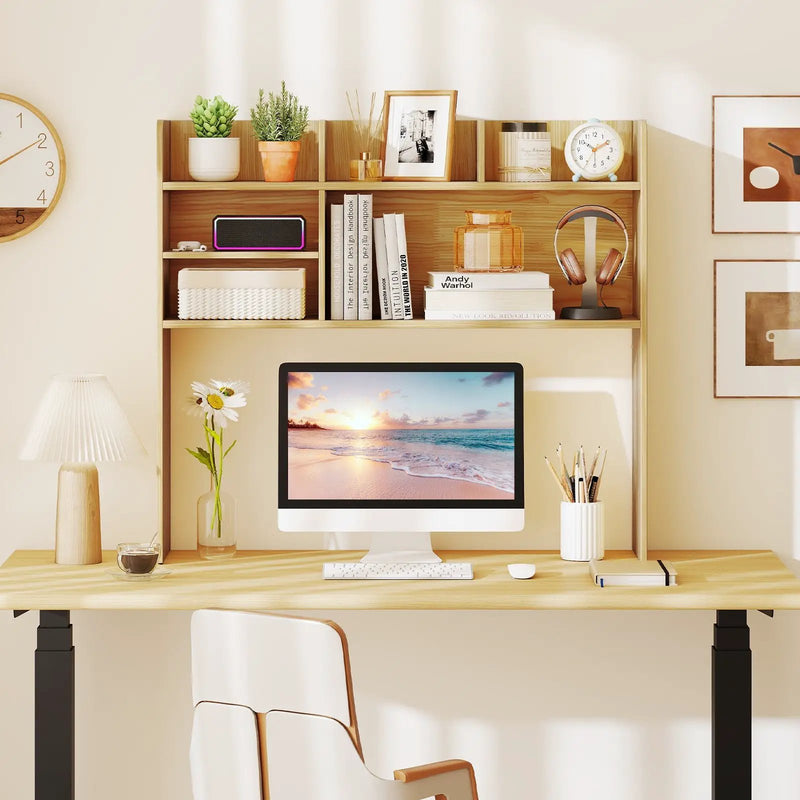 Desktop Bookshelf Countertop Storage Hutch with 6 Shelves by DirectDeals