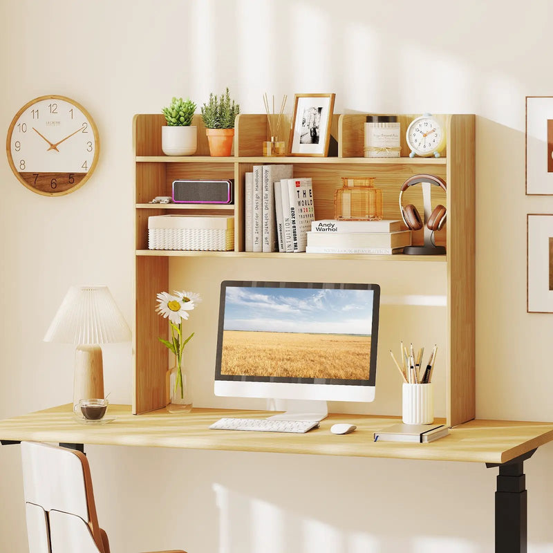 Desktop Bookshelf Countertop Storage Hutch with 6 Shelves by DirectDeals