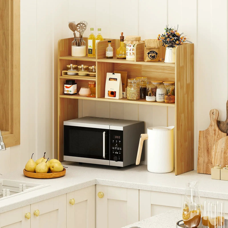 Desktop Bookshelf Countertop Storage Hutch with 6 Shelves by DirectDeals