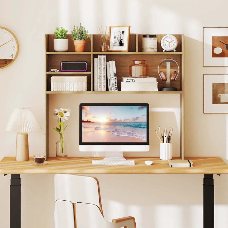 Desktop Bookshelf Countertop Storage Hutch with 6 Shelves by DirectDeals