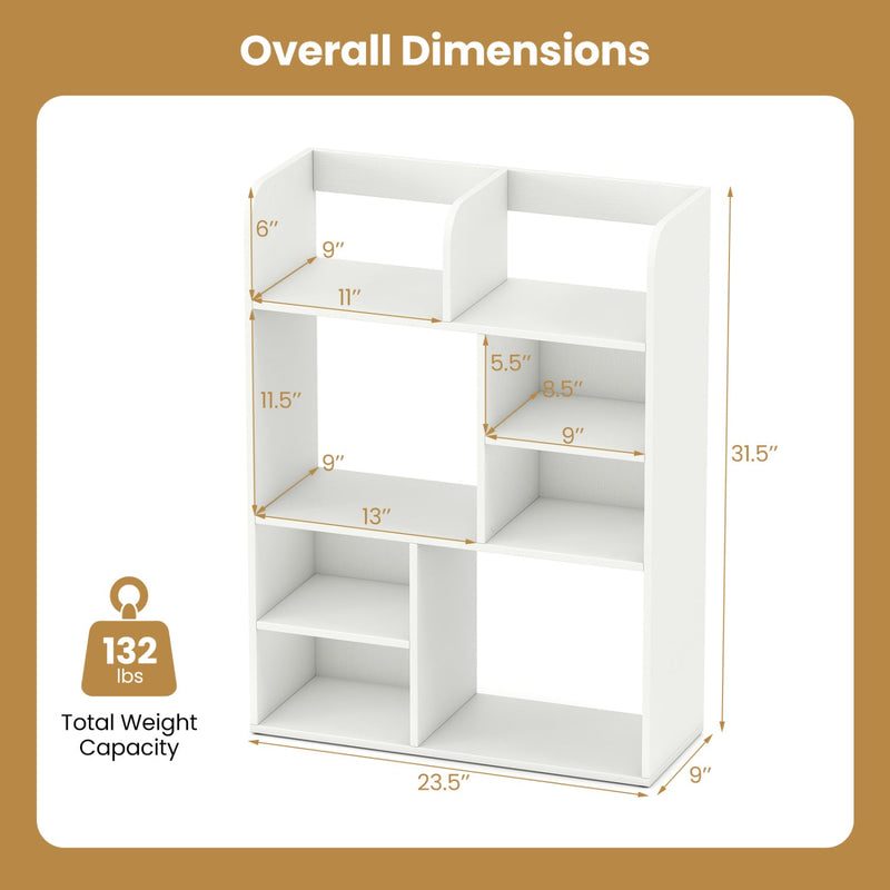 Desktop Display Rack with 8 Open Cubes for Home Office by DirectDeals