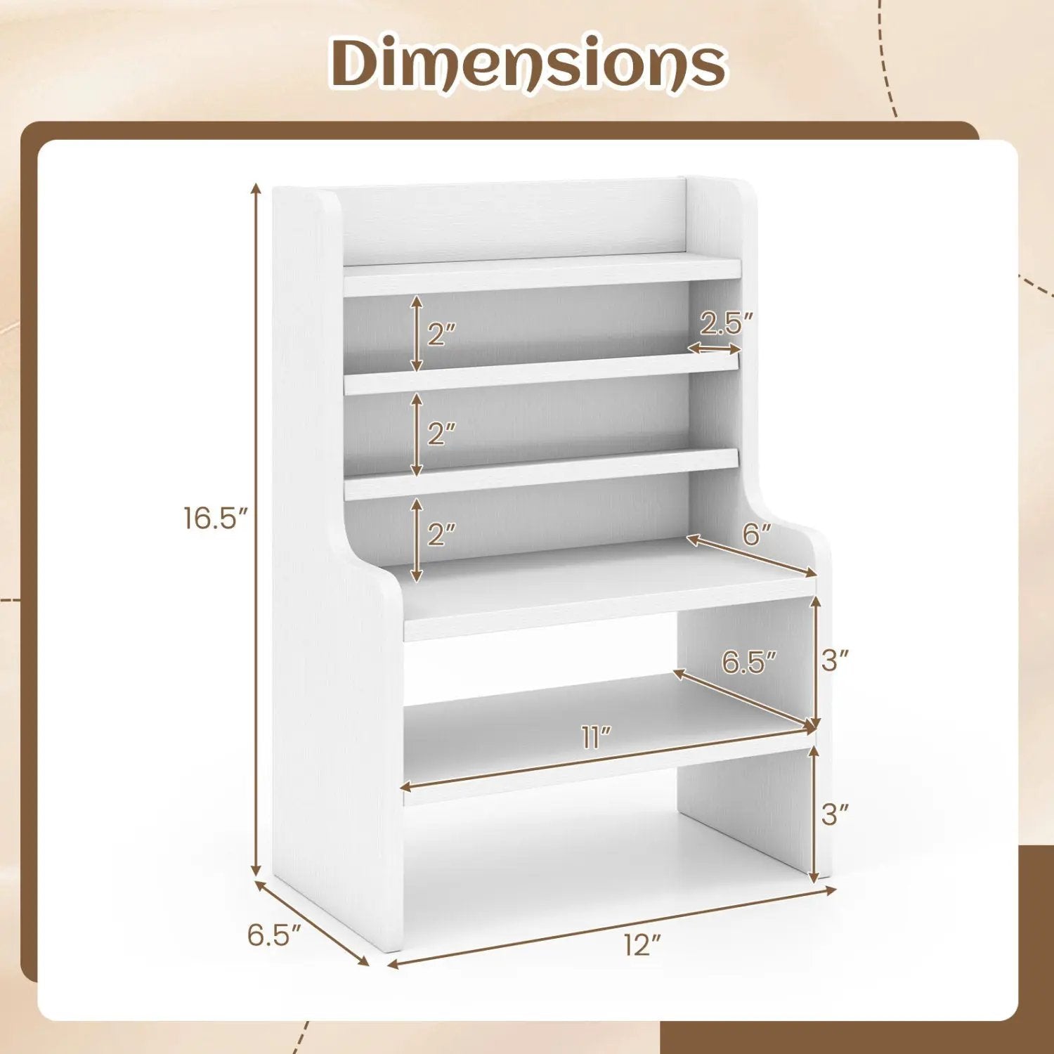 6-Tier Desktop Organizer with Removable Shelves by DirectDeals