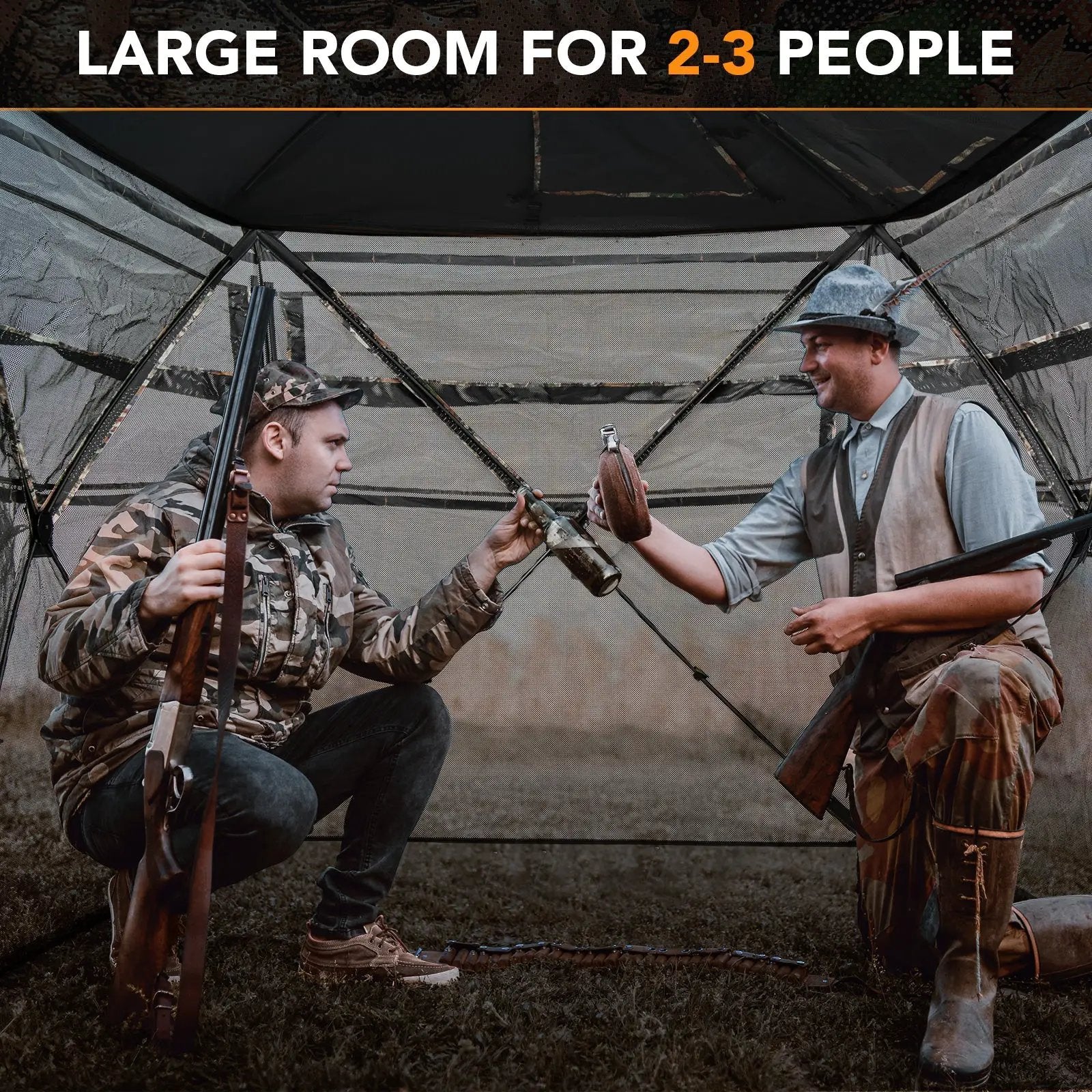5-IN-1 Detachable Hunting Blind for 2-3 People with Skylight by DirectDeals