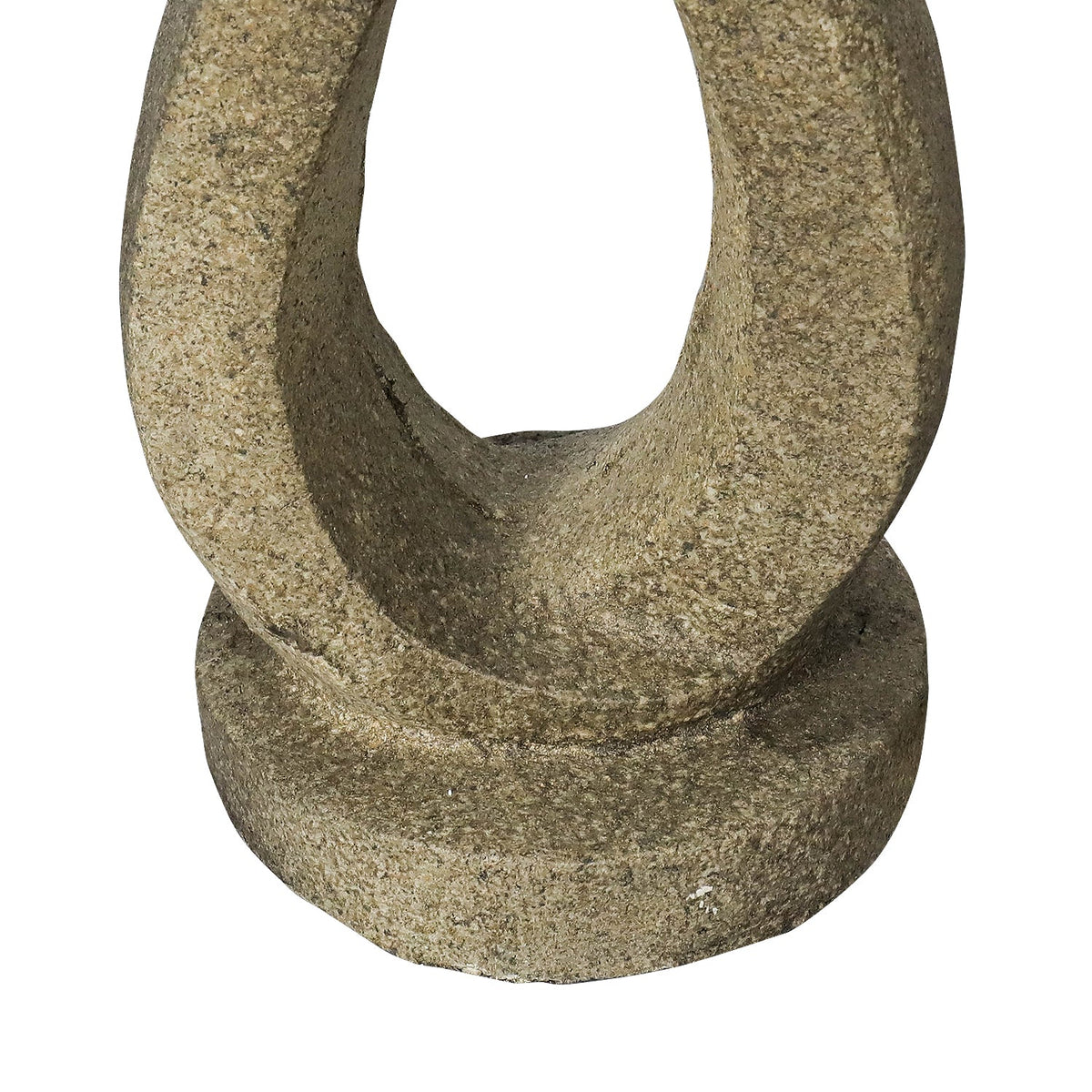 Concrete Contemporary Bird Bath Open Loop 22 Inch, detail