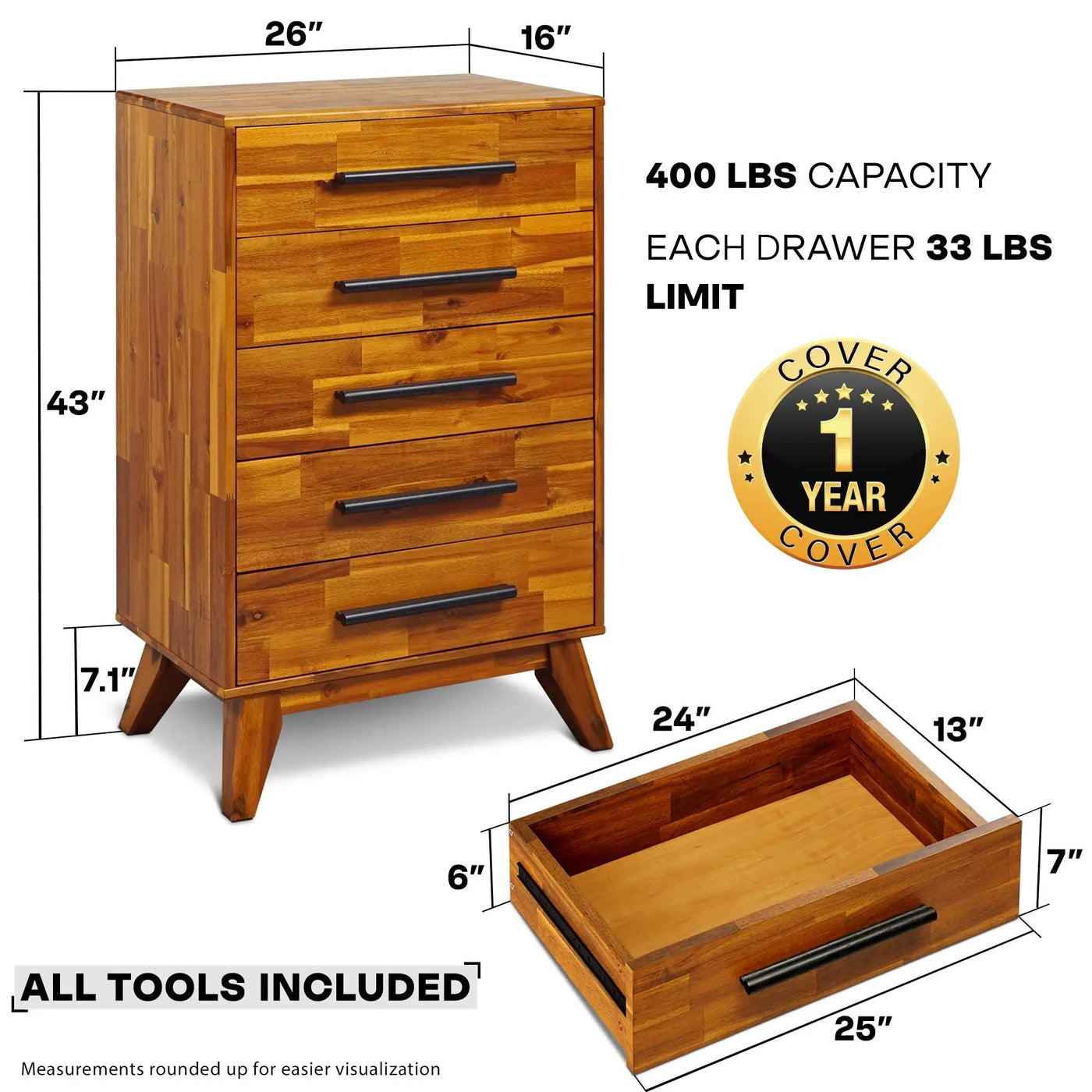 Linea Solid Wood Dresser by Megsu