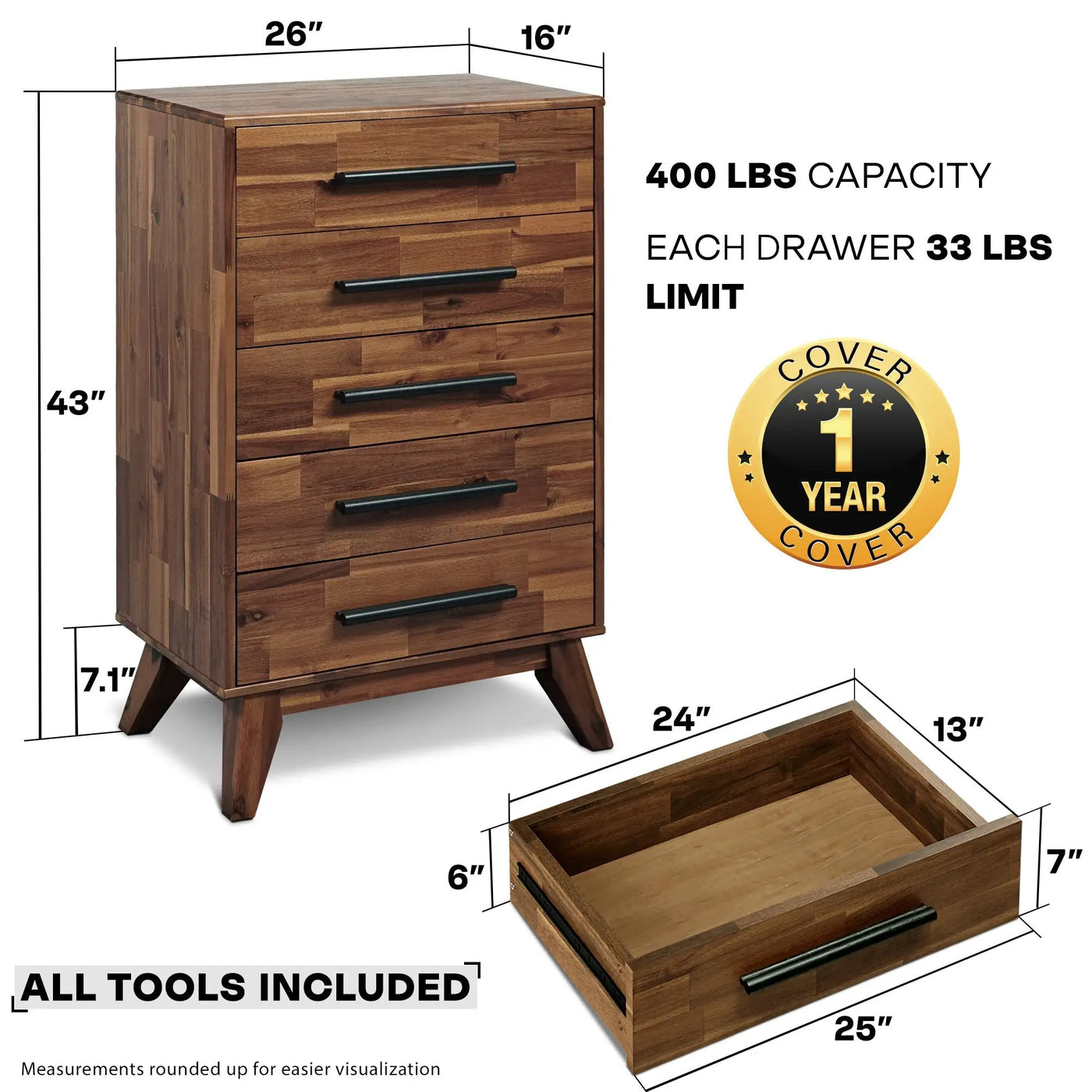 Linea Solid Wood Dresser by Megsu