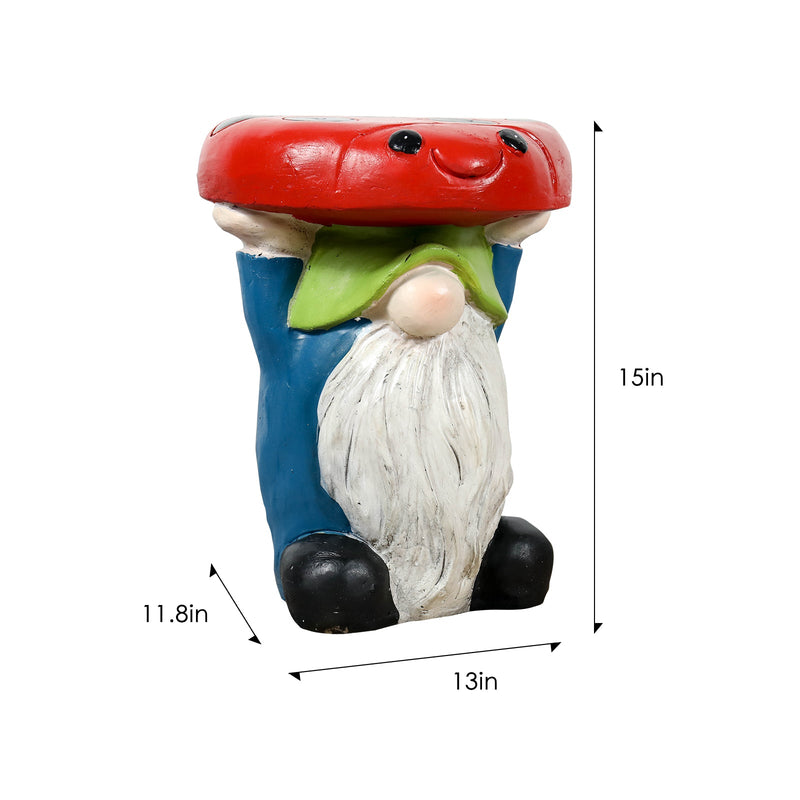 Concrete Garden Stools Gnome Toadstool Seat 15 Inch, dimensions drawing