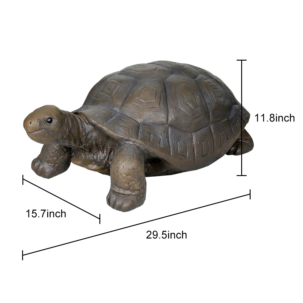 Concrete Turtle Garden Statue Giant 29 Inch Long, dimensions drawing